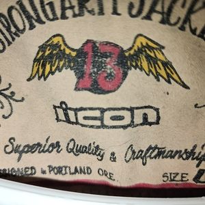 Strong arm icon motorcycle jacket